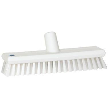 Gulvskrubbe 27 cm Medium med Vandgennemløb Hvid,stk