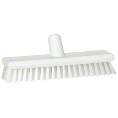 Gulvskrubbe 27 cm Medium med Vandgennemløb Hvid,stk
