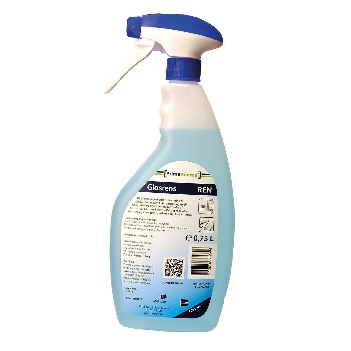 Glasrens Prime Source Ren med Farve/Parfume 750 ml Blå,750 ml/fl