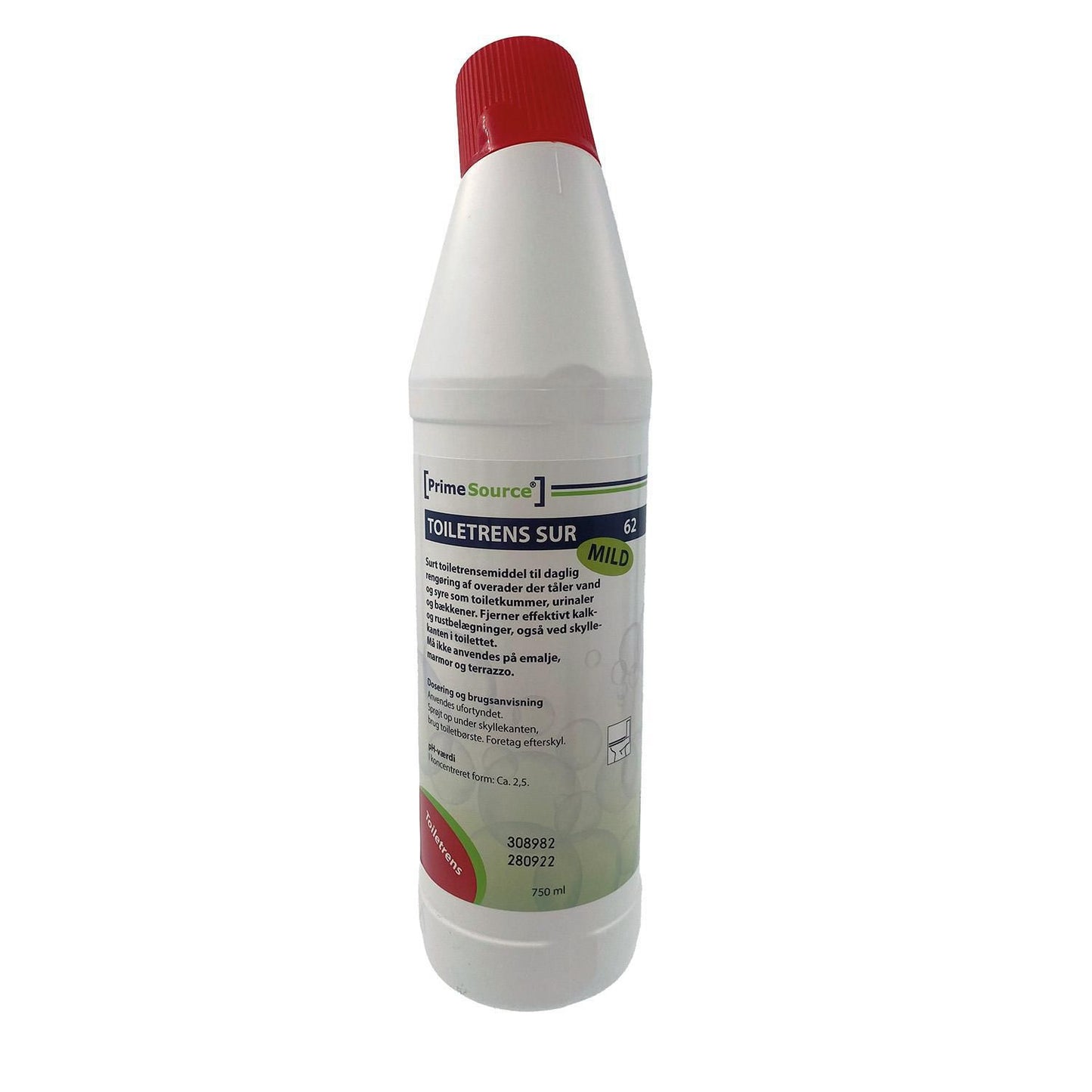 Toiletrens Flydende Prime Source Mild 62 750ml uden Farve/Parfume Klar Surt,750 ml/fl