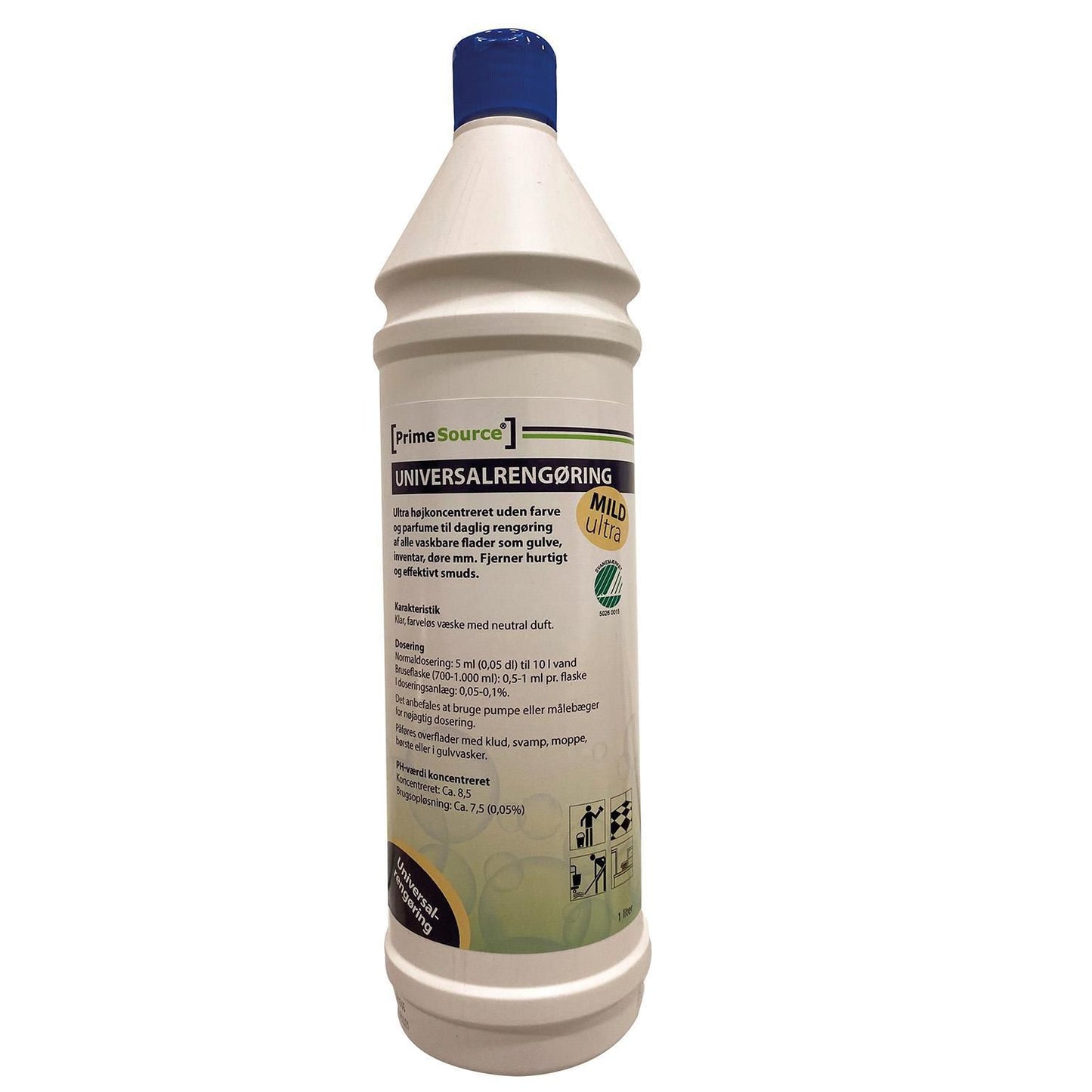 Universalrengøring Prime Source Mild Ultra 1ltr Svanemærket u. Parfume Højkonc.,1 ltr/fl