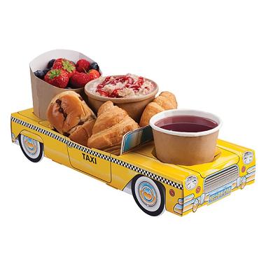 Serveringsbakke 295x120x55 mm Karton Yellow Taxi Cab,250 stk/krt