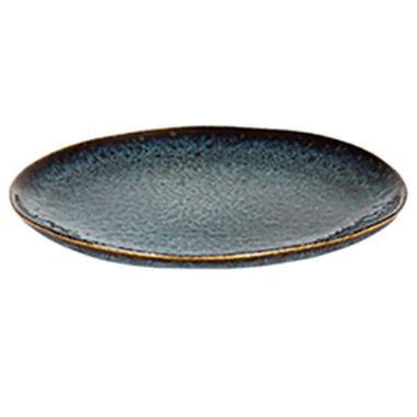 Tallerken Eccentric Petrol Ø22 cm Flad Stentøj,6 stk/pk