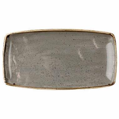 Serveringsfad Stonecast 35x18.5 cm Porcelæn Grå,6 stk/krt