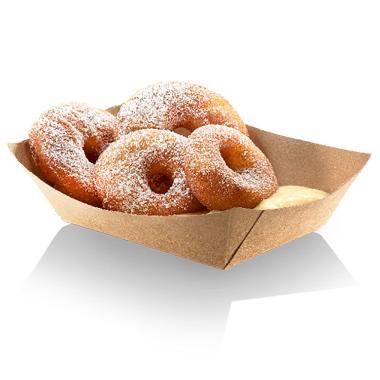 Pommes Frites Bakke L85xB61xH36mm Kraft/Pap/PLA Brun,250 stk/ps