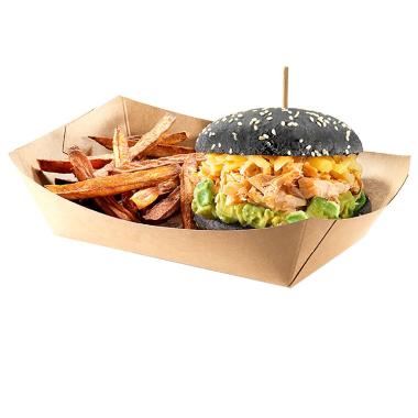 Pommes Frites Bakke L168xB96xH57mm Kraft/Pap/PLA Brun,250 stk/ps