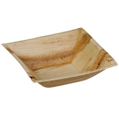 Fad Kheops 16x16x4.5 cm Dyb Bionedbrydelig Palmeblad,4 ps x 25 stk/krt