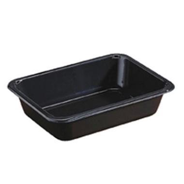 Bakke 1-rum 171x127x35 mm CPET Sort,900 stk/krt