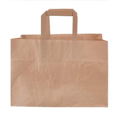 Bærepose 17 ltr 350x170x245 mm FSC 70 gr Blomsterbærerpose med Hank Papir Brun,200 stk/krt