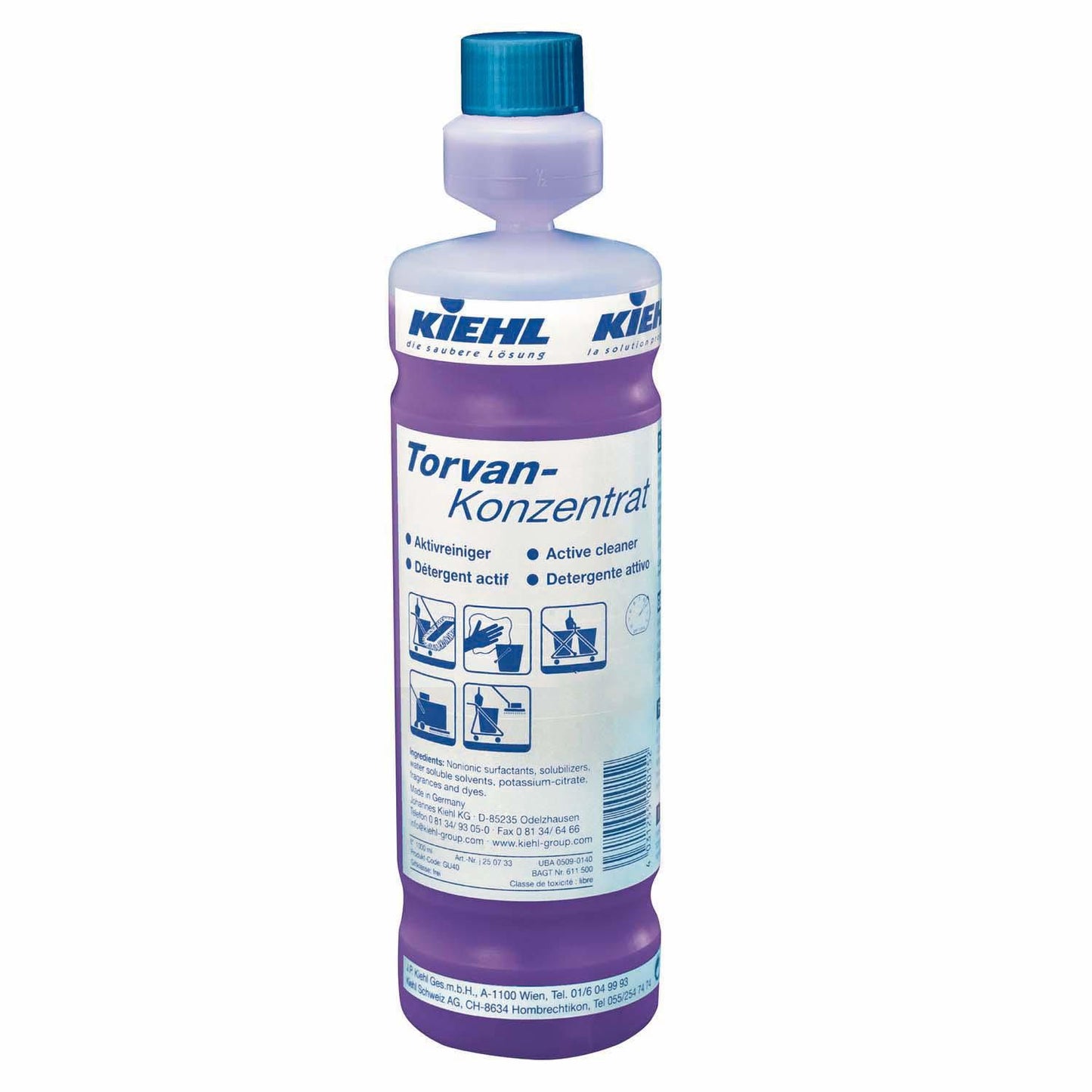 Universalrengøring Torvan koncentrat højglans med parfume 1 ltr lilla,6 fl x 1 ltr/krt