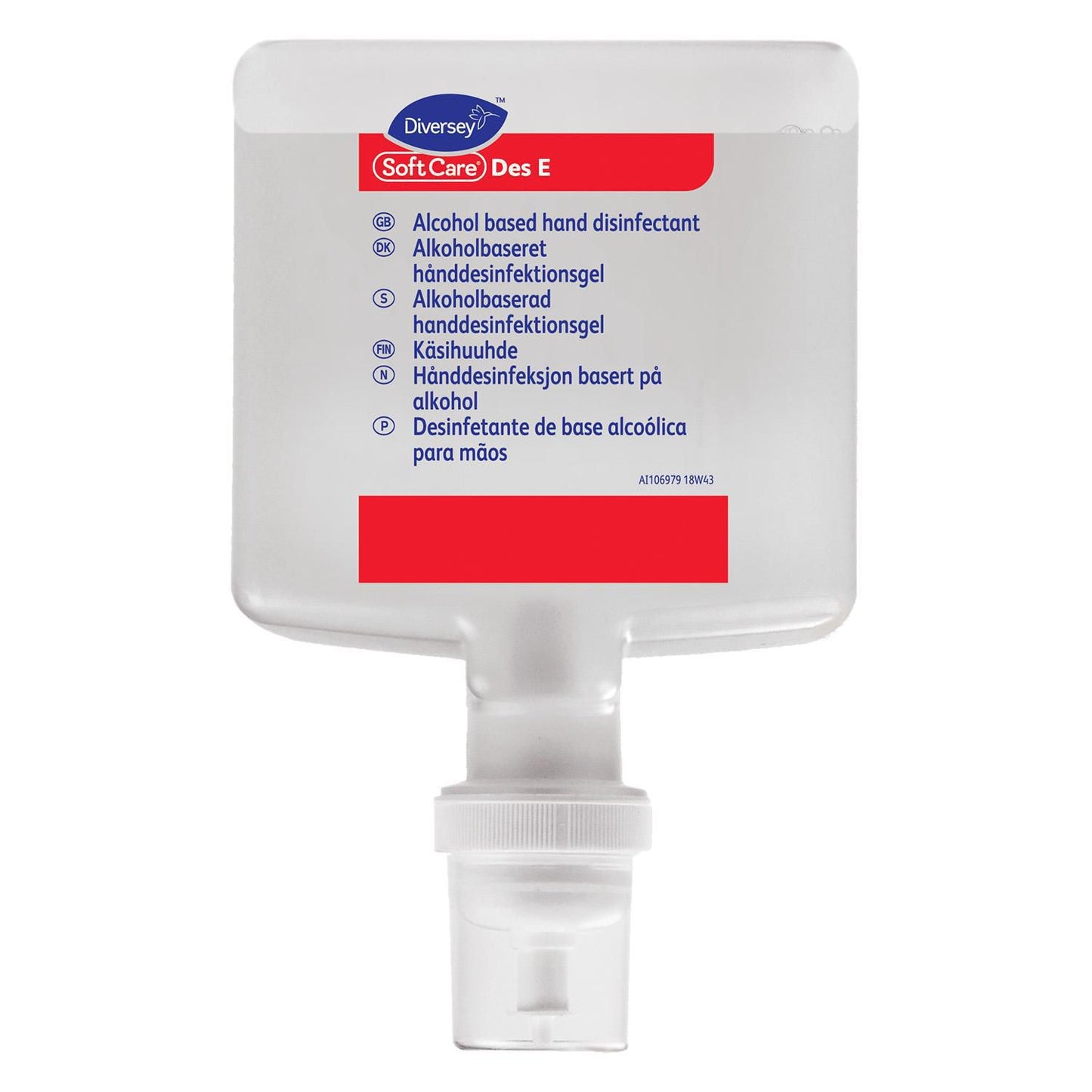 Hånddesinfektion Gel Soft Care Des E H5 1300ml med 68% Ethanol til IntelliCare,4 fl x 1,3 ltr/krt