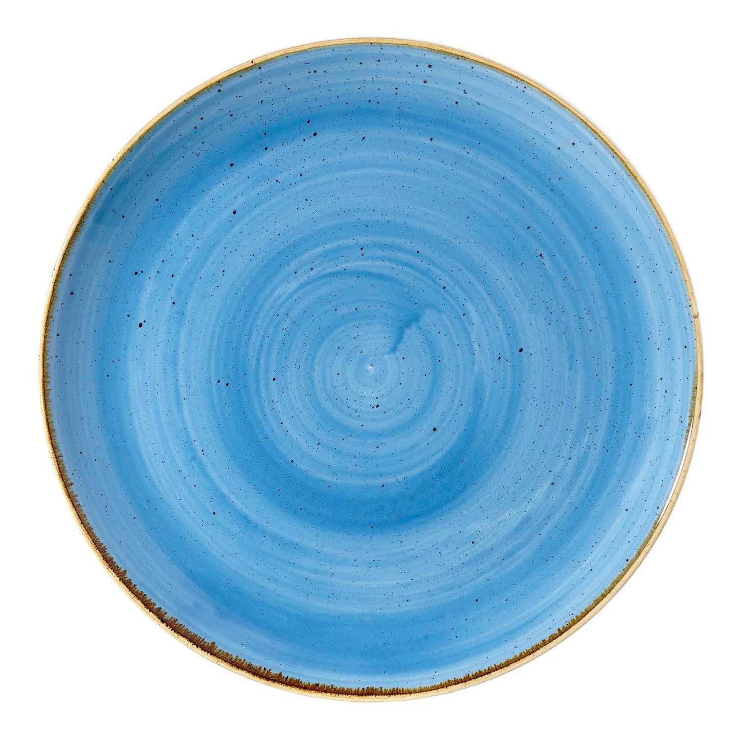 Tallerken Coupe Stonecast Ø32.4cm. Porcelæn Markblomst Blå,6 stk/krt