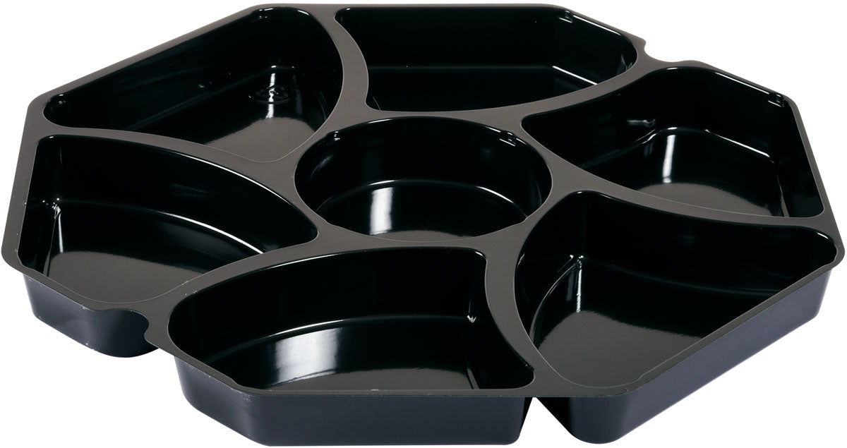 Indsats, 284x284x25mm, sort, 7-rums, til octaview bakke (150 stk/krt)