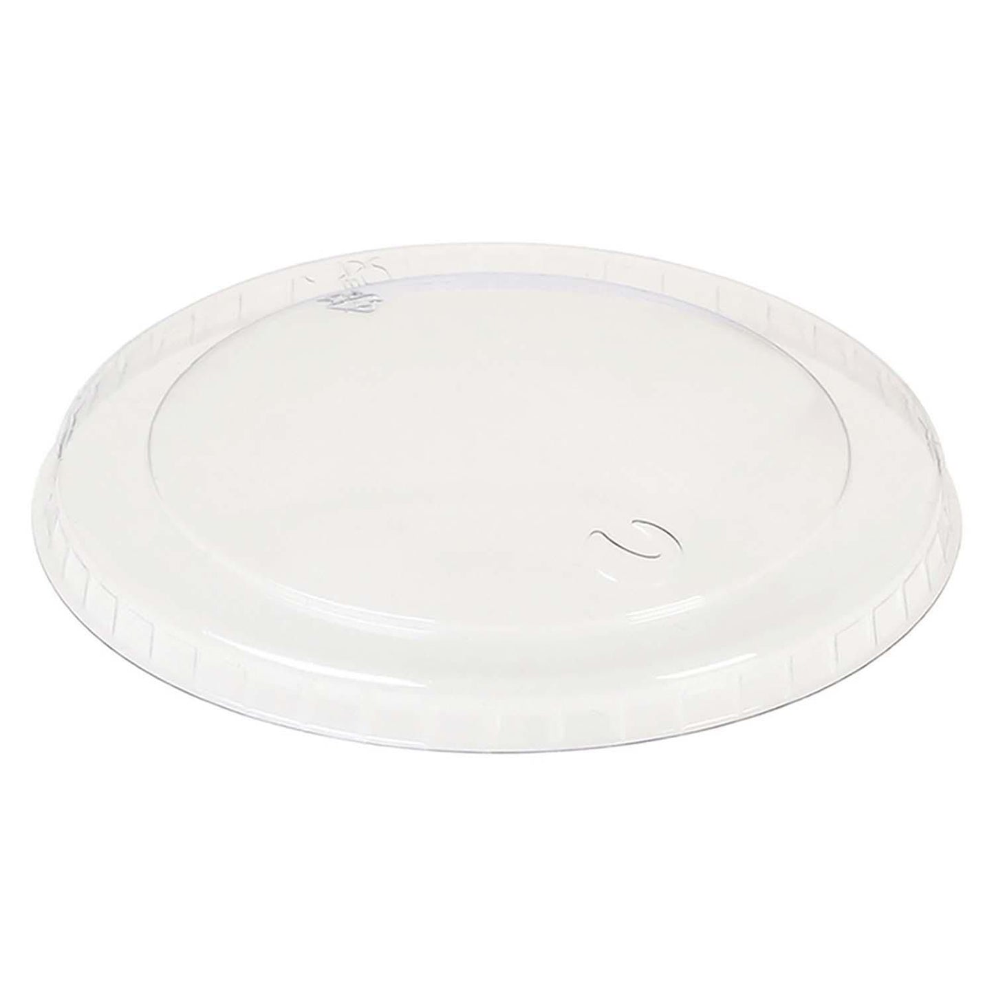 Plastlåg Ø85 mm Bionedbrydelig PLA Klar til isbæger 180 ml,16 ps x 50 stk/krt
