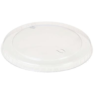 Plastlåg Ø96 mm Bionedbrydelig PLA Klar til isbæger 240 ml,15 ps x 50 stk/krt