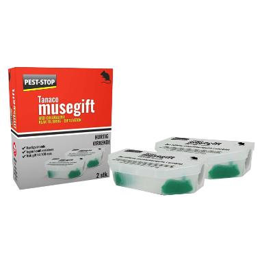 Skadedyrsbekæmpelse musegiftstation Pest-Stop Tanaco med chloralose 2 stk,1 stk