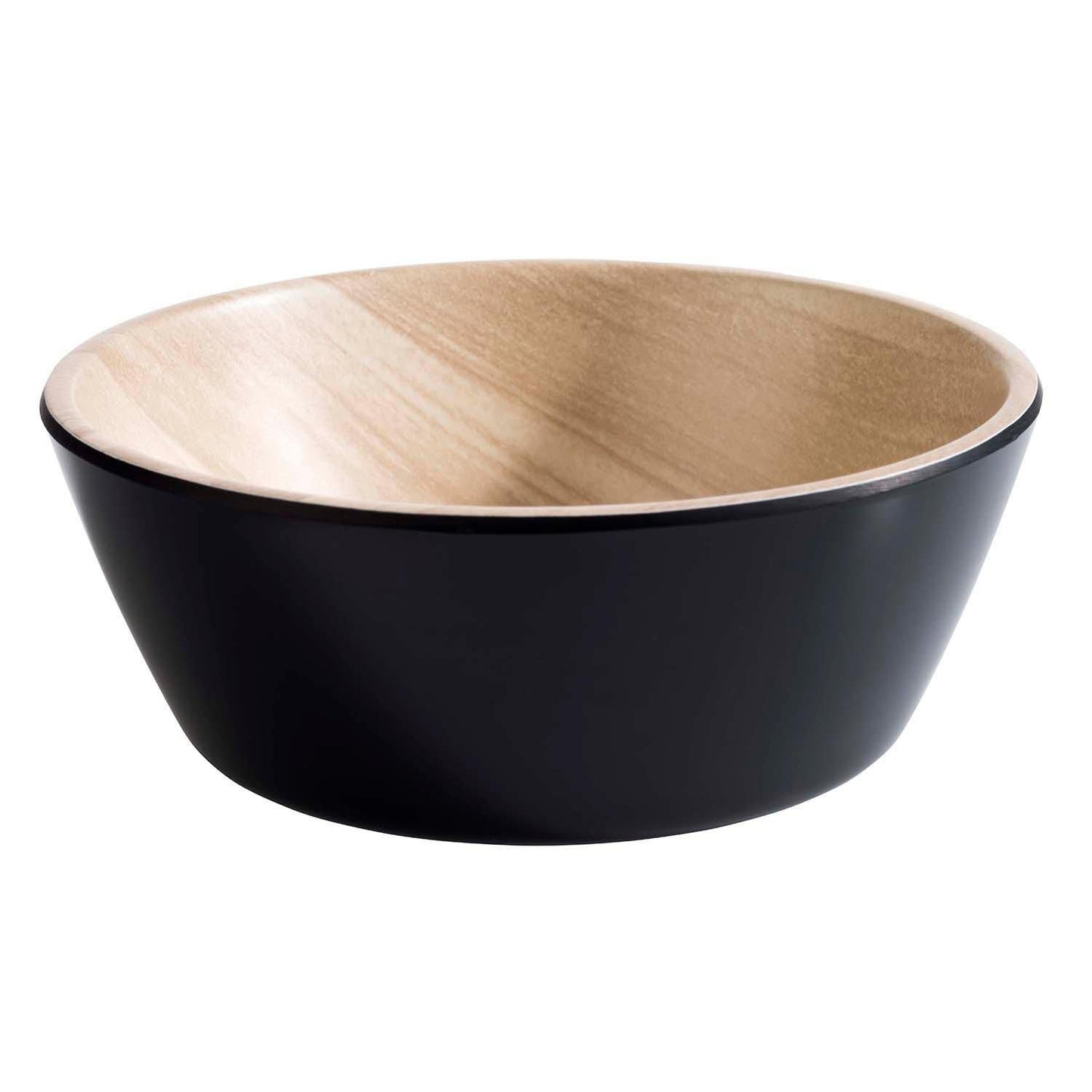 Skål Frida 0.25 ltr Ø12.5x4.5 cm Melamin Sort/Trælook,stk
