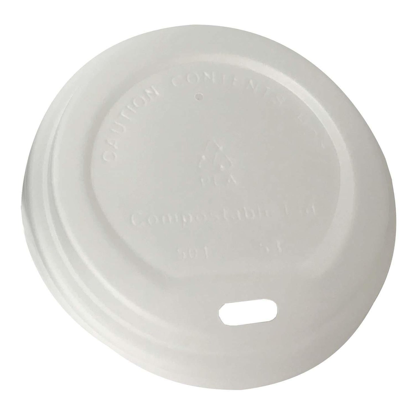 Drikkelåg CPLA Ø73xH15mm Til Kaffebæger Hvid,1000 stk/krt