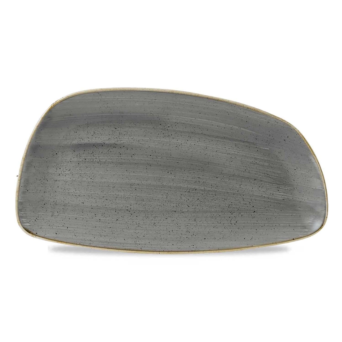 Tallerken Stonecast Geo 30x15.5 cm Porcelæn Grå,12 stk/krt