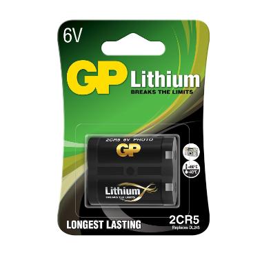 Batteri GP Lithium 2CR5 6 volt 1 stk/pk,1 stk/pk