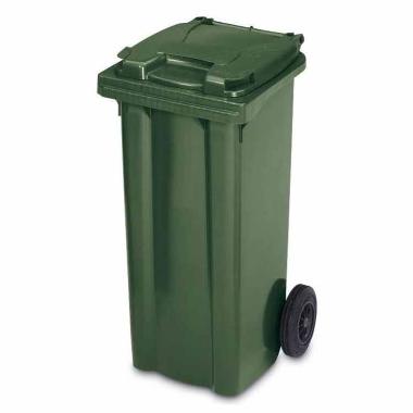 Affaldscontainer 120 ltr 2-hjulet Grøn,stk
