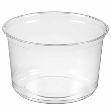 Bæger Deli 400 ml 16 oz Ø117x69 mm Rund RPET Klar,10 ps x 50 stk/krt