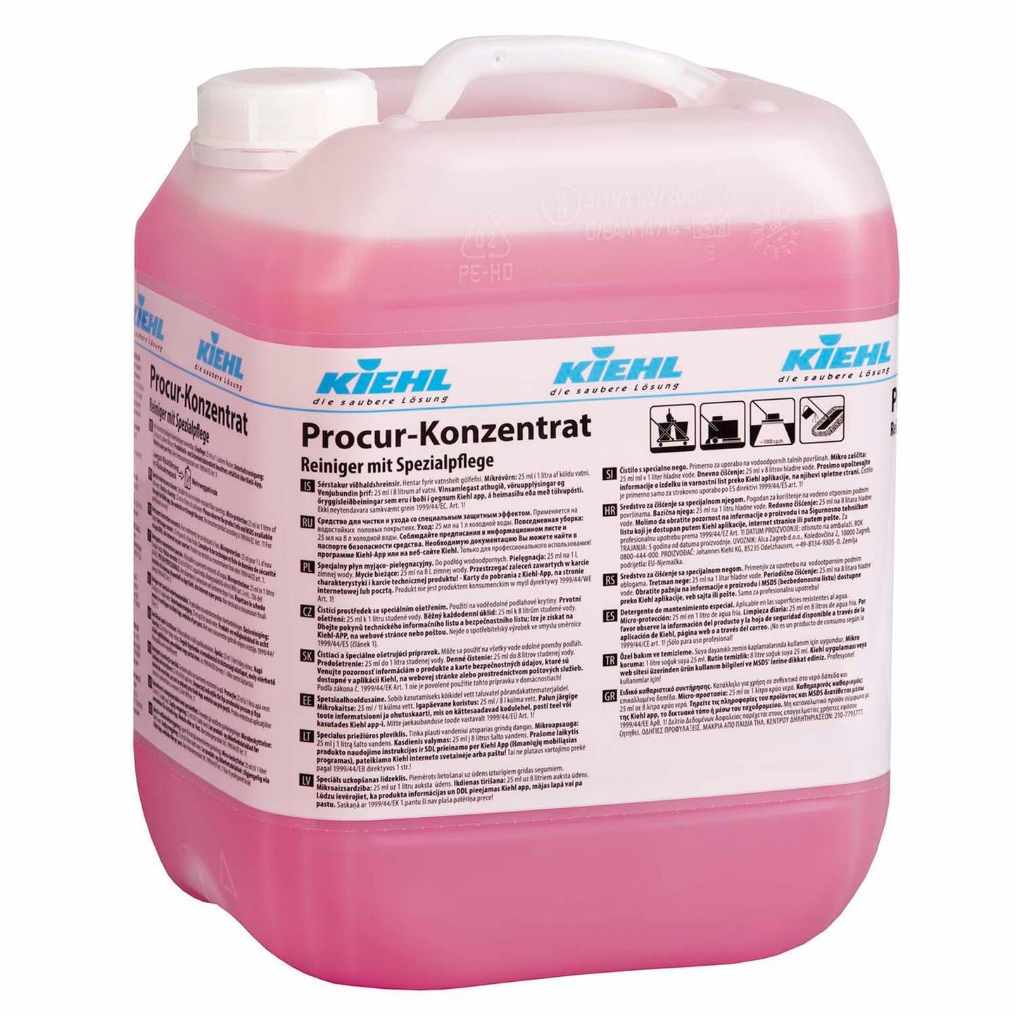 Vaskepleje Procur-Konzentrat 10ltr med Farve/Parfume uden Voks Skridsikker Rød,10 ltr/dnk