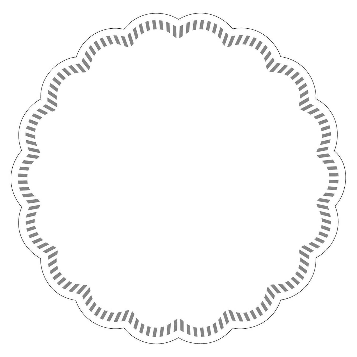 Kandeunderlag Ø18cm 7 lag hvid uden tryk,250 stk/krt