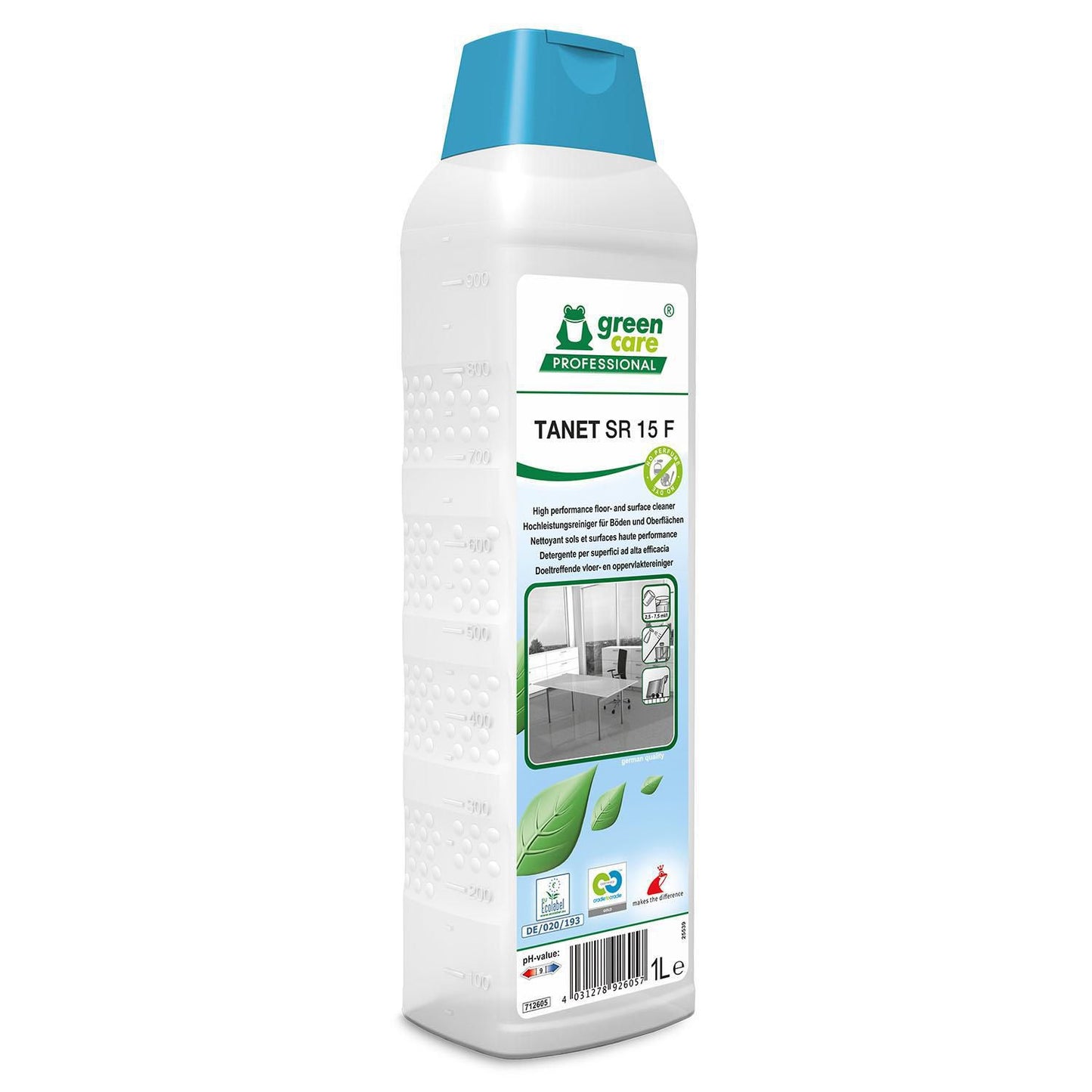 Universalrengøring Tanet SR15F blomst uden farve /parfume 1 liter,1 ltr/fl