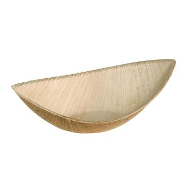 Skål oval Ø115xH20 mm dipskål Bionedbrydelig Palmeblad,24 pk x 25 stk/krt
