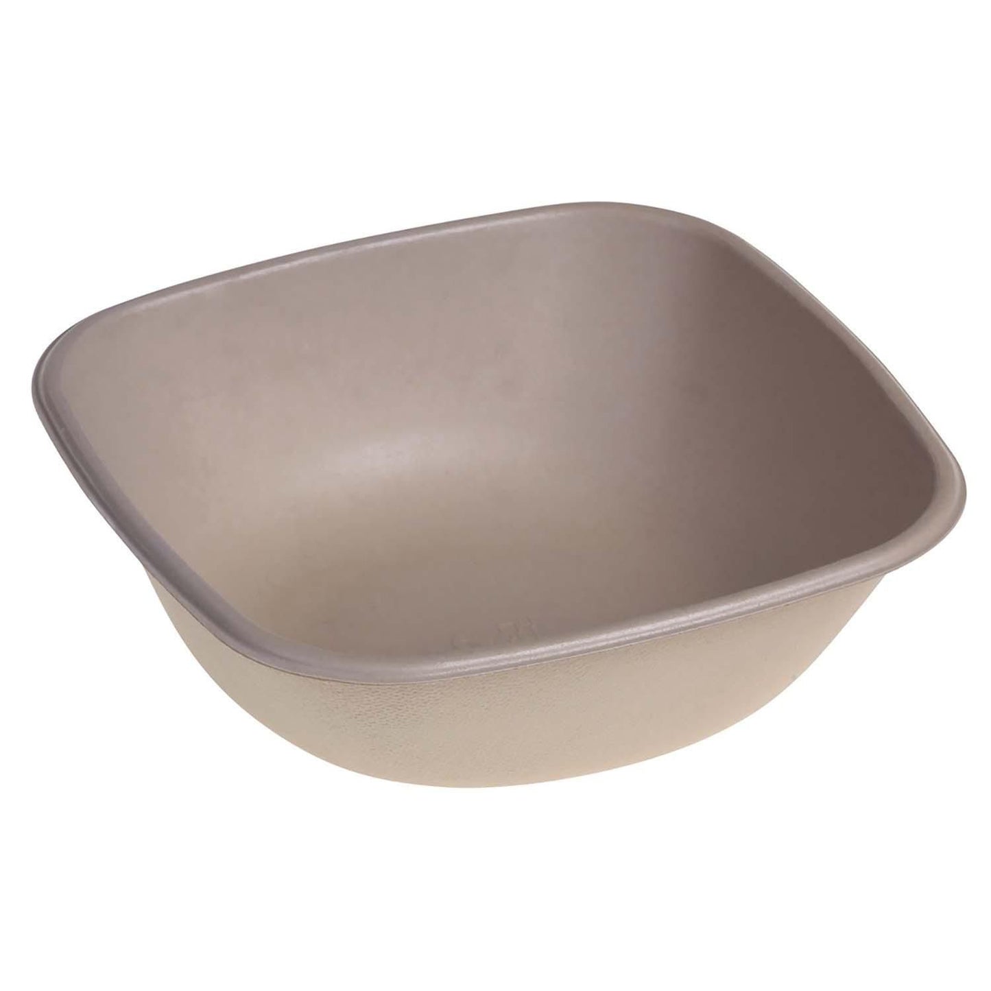Salatskål 750 ml 170x170x55 mm Biocoated Bagasse Bionedbrydelig Brun,4 ps x 125 stk/krt