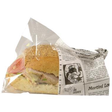 Sandwichpose Old News 215x130 mm PE Snack Bag Large,1000 stk/krt