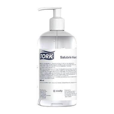 Hånddesinfektion Tork Salubrin Gel 70% flaske med pumpe 500 ml,8 fl x 500 ml/krt