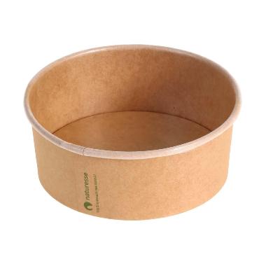 Salatbakke bowle 360 ml Ø120x45 mm rund bagasse biocoated bionedbrydelig,10 ps x 50 stk/krt
