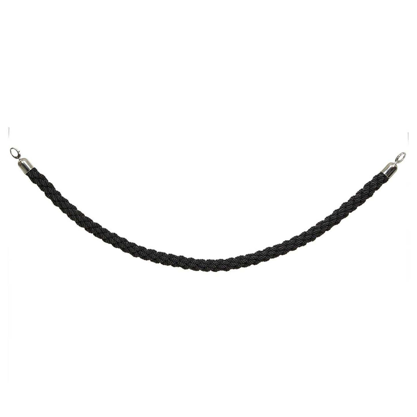 Afspærringsreb Securit 150 cm Tvisted Sort/Krom,stk