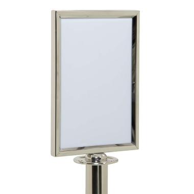 Topskilt A4 til top af afspærringsstolpe Krom,stk