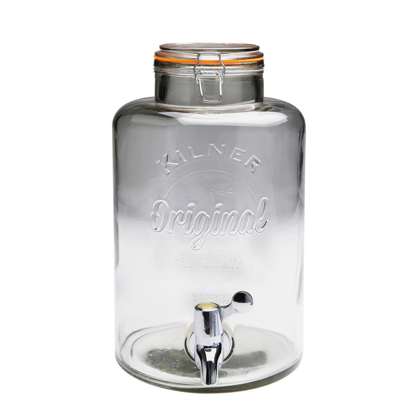 Glasbeholder med taphane Kilner 8 ltr Ø28xH36 cm,stk
