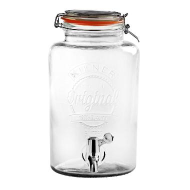 Glasbeholder med taphane Kilner 5 ltr Ø18.2xH31.5 cm,stk