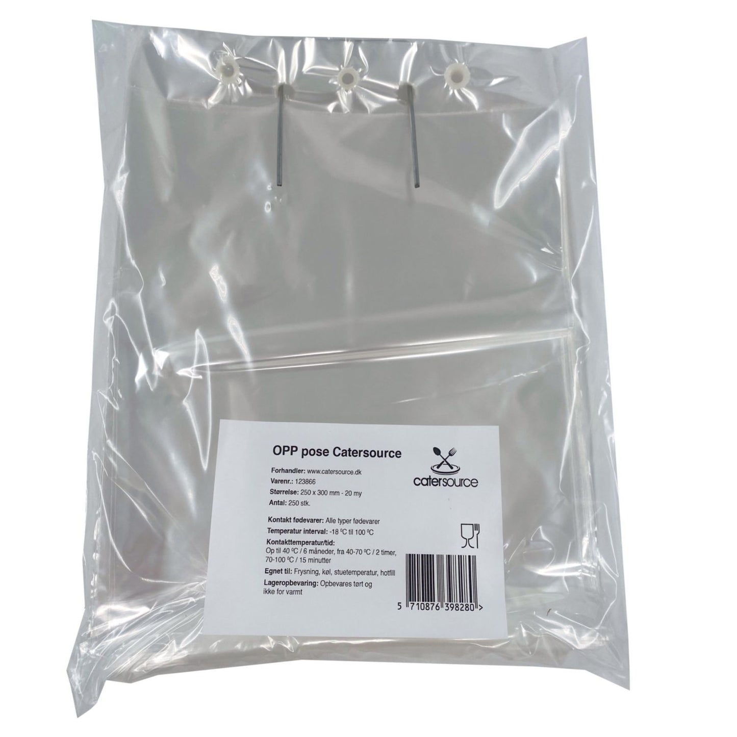OPP pose Catersource 250x300 mm 20 my,250 stk/pk