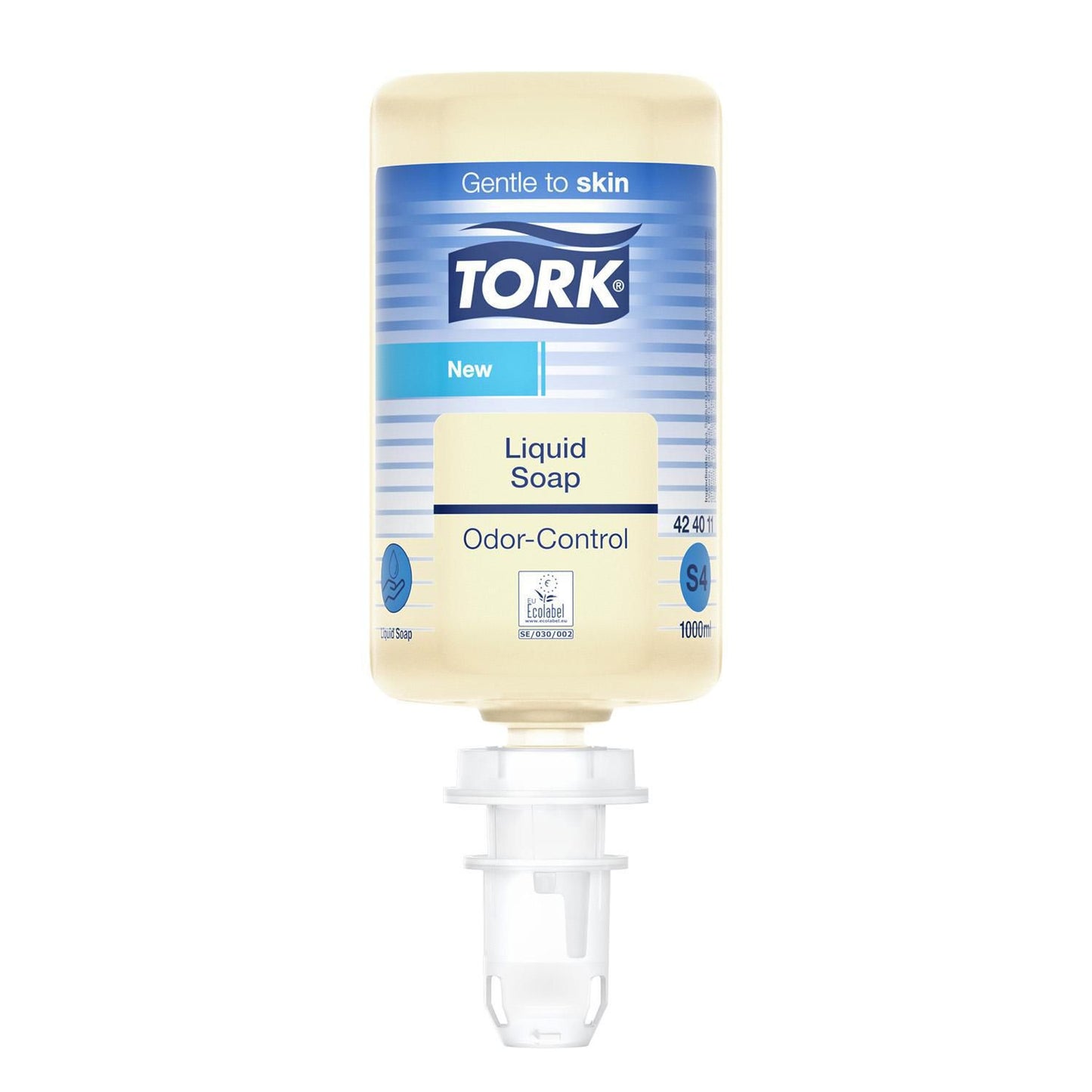 Håndsæbe Flydende Tork Odor Control 1000ml Ecolabel u. Farve/Parfume til S4 disp,6 fl x 1 ltr/krt