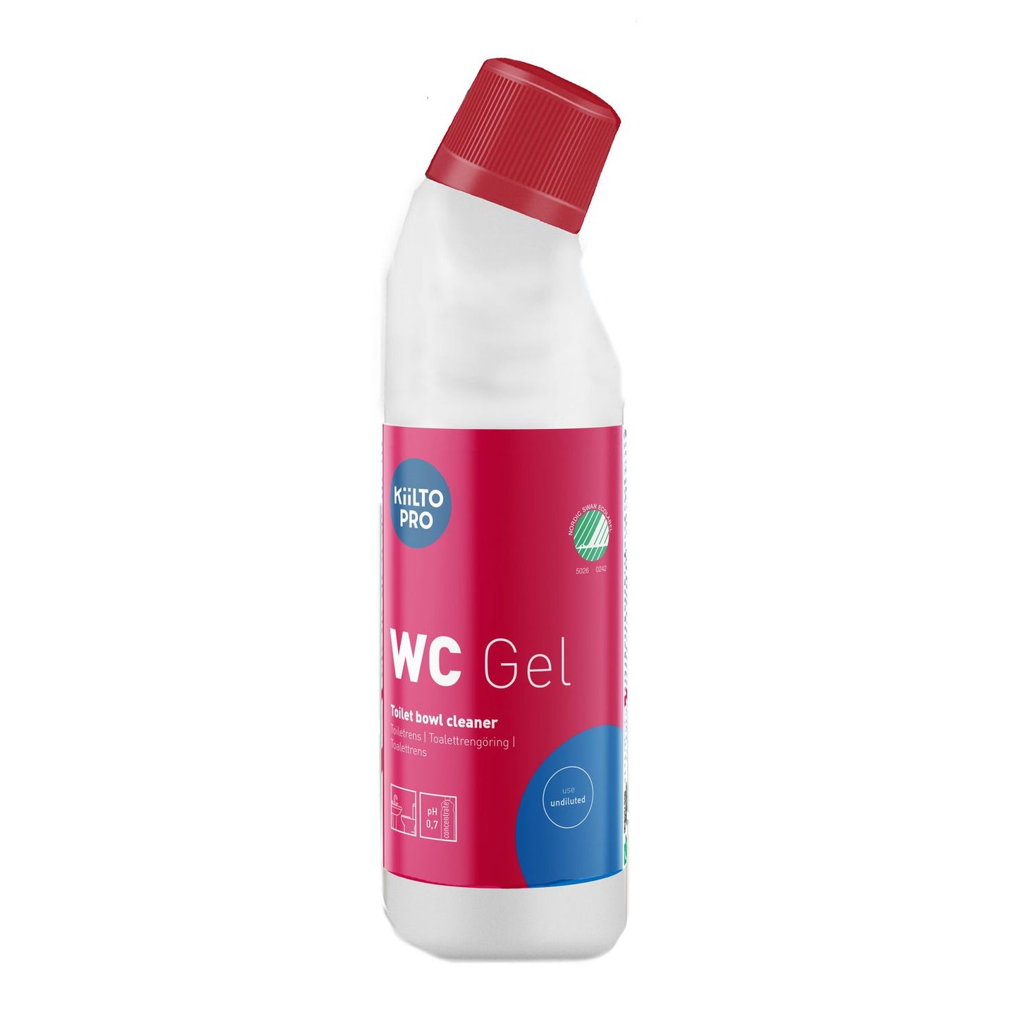 Toiletrens Flydende Kiilto WC Gel 750ml Svanemærket m Farve/Parfume Stærkt Surt,750 ml/fl