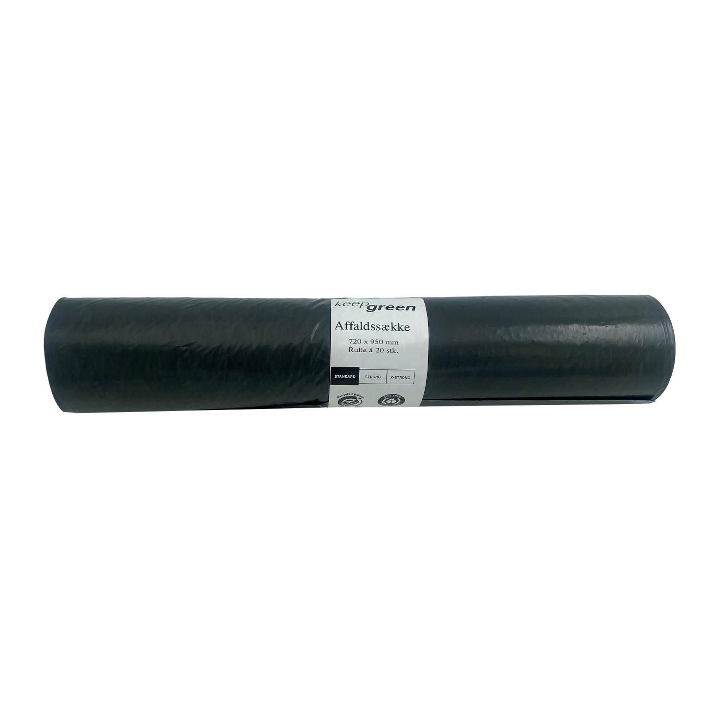 Sæk KeepGreen B720xL950mm 33my Standard Sort,10 rl x 20 stk/krt