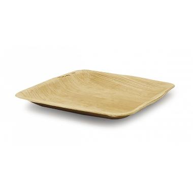 Tallerken fad 15x15 cm firkantet palmeblad,25 stk/ps