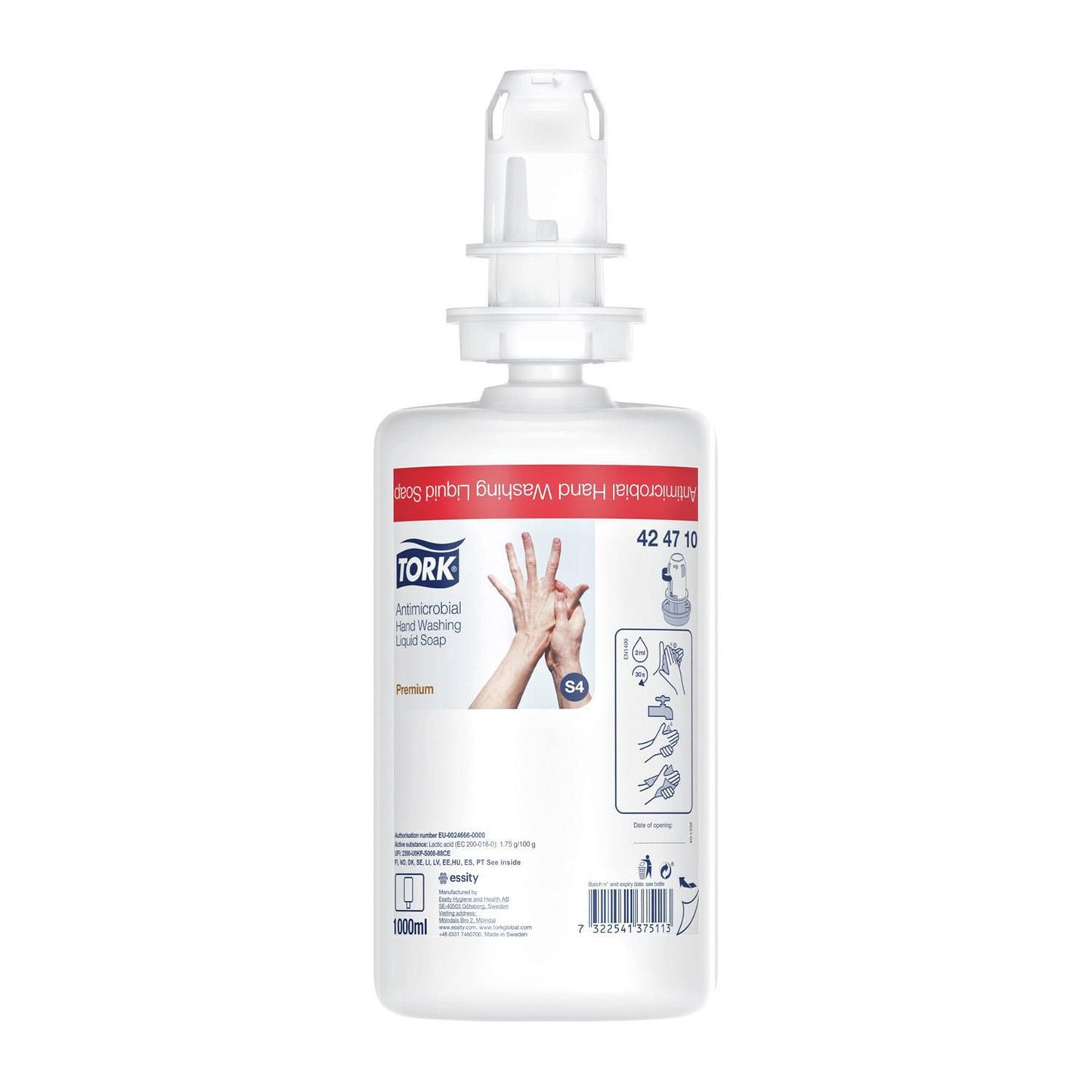 Håndsæbe Flydende Tork Antimikrobiel 1000ml med Mælkesyre u. Parfume til S4 disp,6 fl x 1000 ml/krt