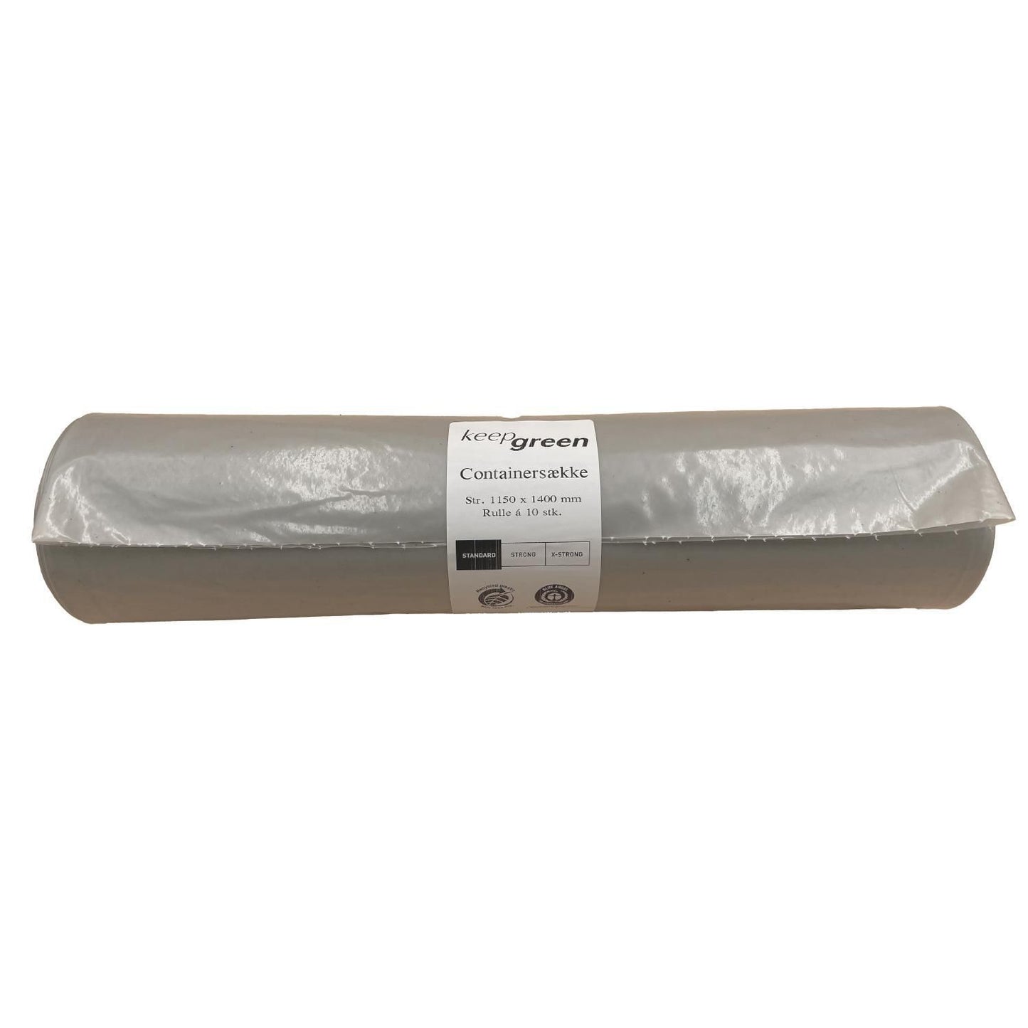 Containersæk KeepGreen 180ltr B61150xL1400mm 40my Standard Transparent,12 rl x 10 stk/krt