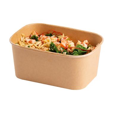 Bæger Catersource 172x120x75mm 1000 ml kraft med PP Brun,6 ps x 50 stk/krt