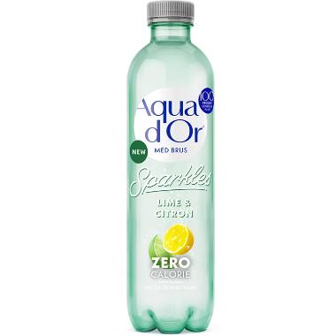 Aqua d'Or Lime og Citron 0,5L med brus inkl. B-pant (12 stk)