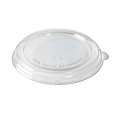 Plastlåg rund Ø194x20 mm RPET Klar til Bagasse skål 1200 ml,4 pk x 40 stk/krt