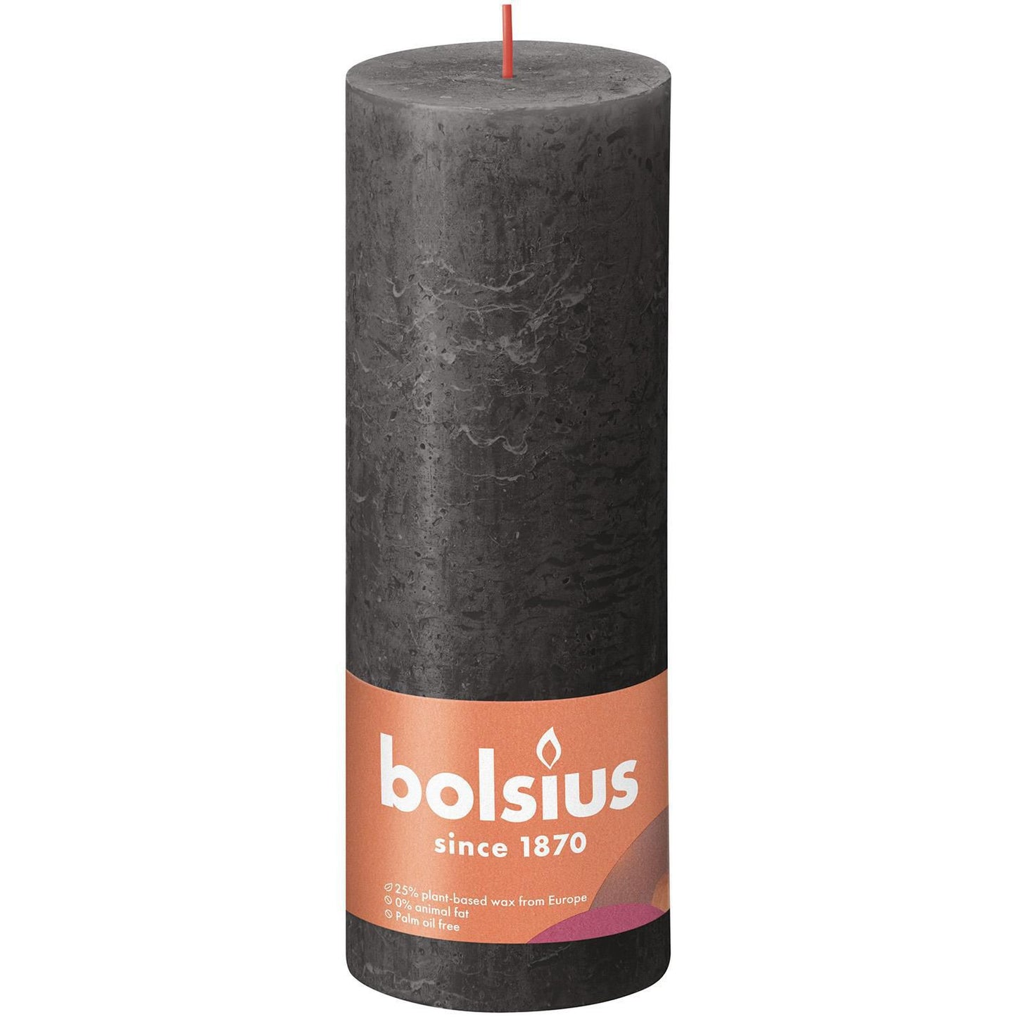 Bloklys Ø68x190 mm Brændetid 85 timer Rustik Antrasit grå,4 stk/krt