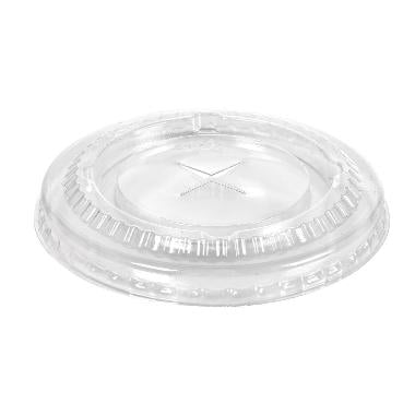 Plastlåg Ø93 mm Flad med kryds Transparent til kolddriksbæger Breeze,6 pk x 75 stk/krt